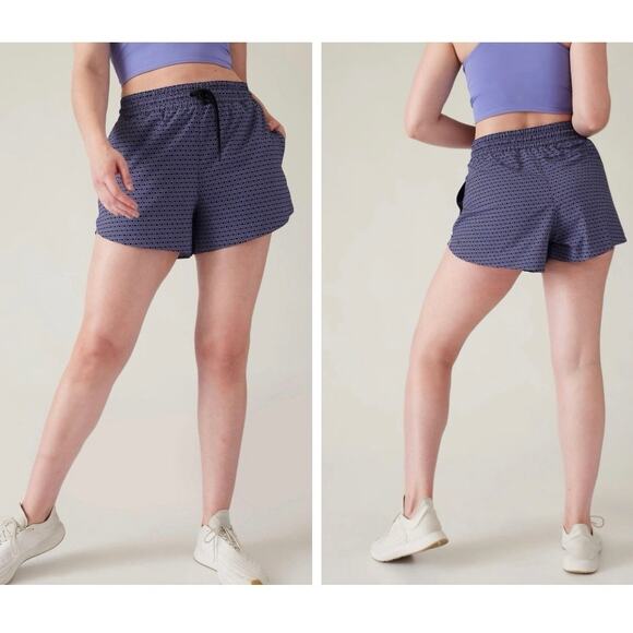Athleta Crossroads Short Monogram Purple NEW - Size XS - Picture 1 of 6